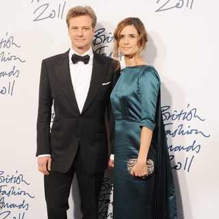Colin Firth, Livia Giuggioli in British Fashion Awards 2011 - Arrivals